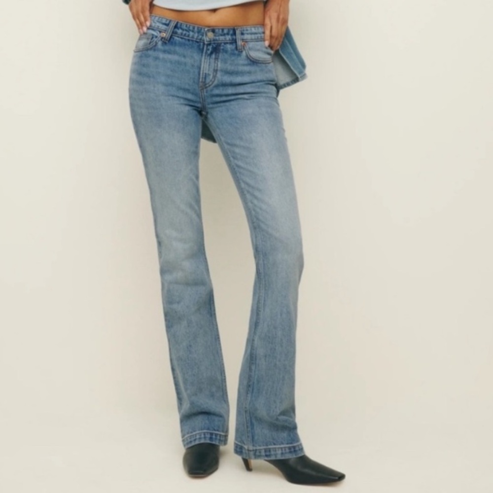 Reformation Rayna Low Rise Boot Cut Classic Women's Blue Jeans sz 29 - Picture 3 of 12